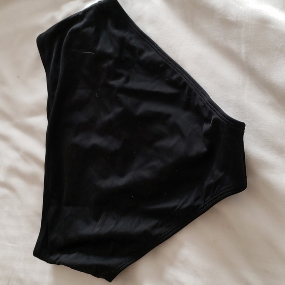 Leopard Print Tankini Top with Black Ruched Bottom Size L - Picture 6 of 11